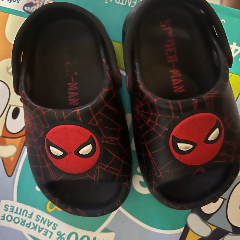 Spiderman Kids Sandals - Black and Red